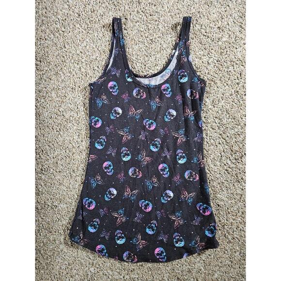 NOBO No Boundaries Skull Butterfly Tanktop S(3/5) Black - Picture 1 of 5